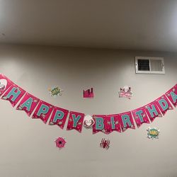 Spider Girl Birthday Banner 