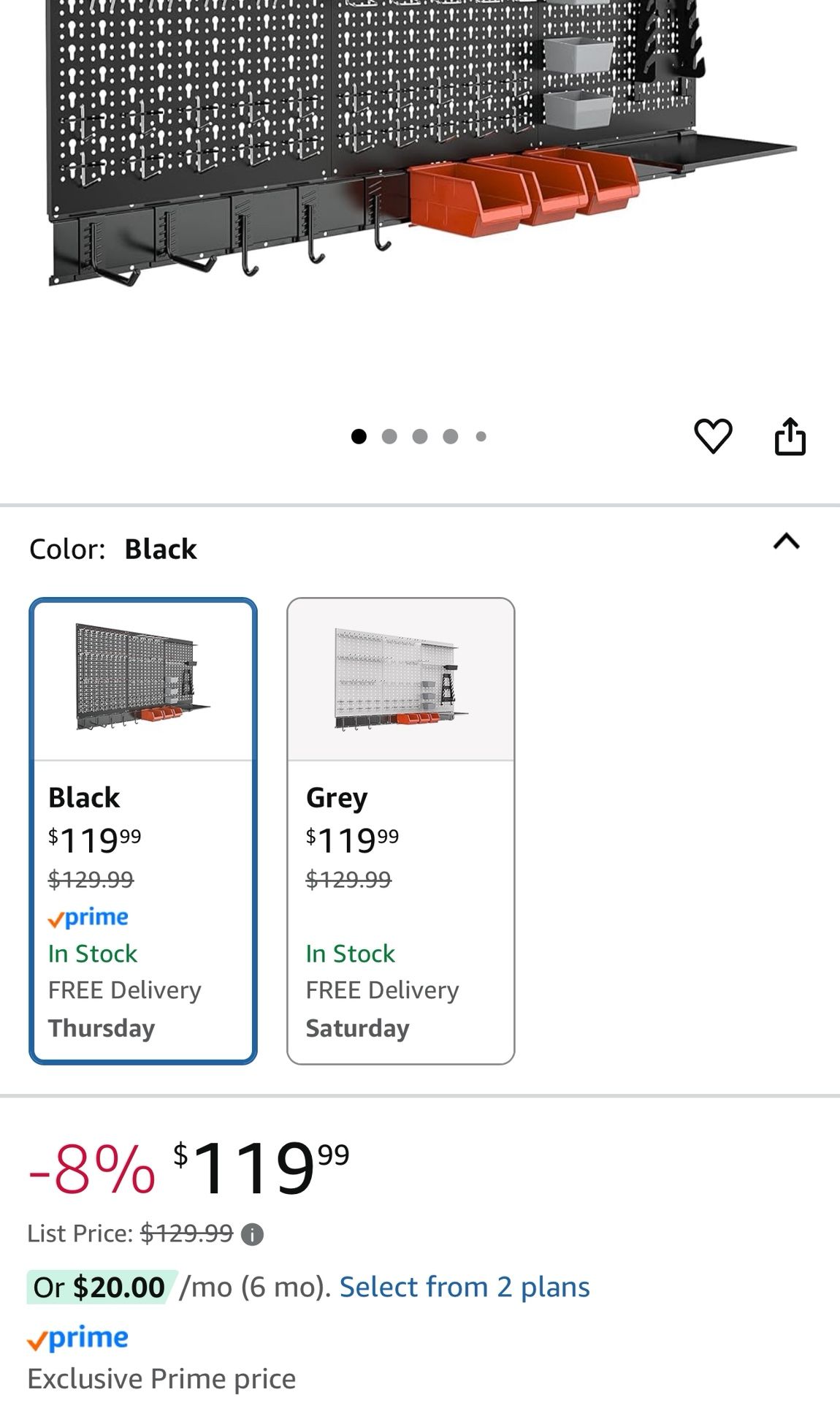 Torack Garage Organizer 28”X48” Pegboard With Accessories