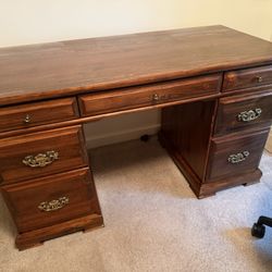 Dark Wood Solid Wood Desk