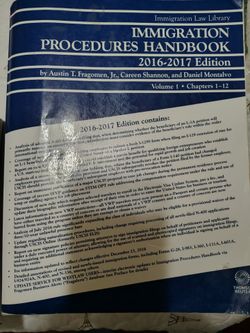 Immigration procedure 2016-2017 books