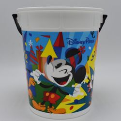 Disney Parks Souvenir Popcorn Mickey Minnie BirthDAY Bucket no lid  w/handle