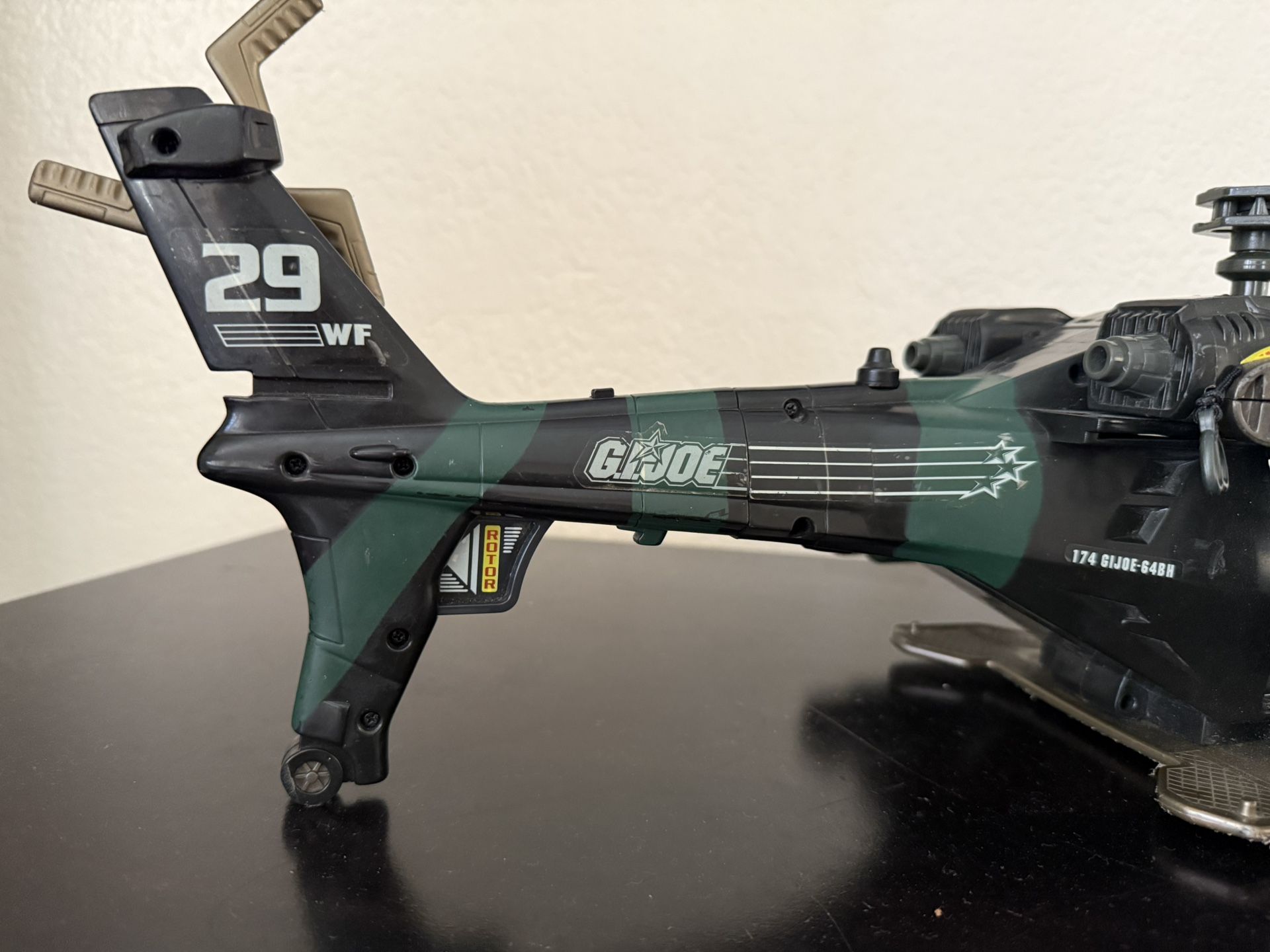 Hasbro 2002 GI Joe Night Attack Chopper Helicopter Fighter Works Incomplete 20