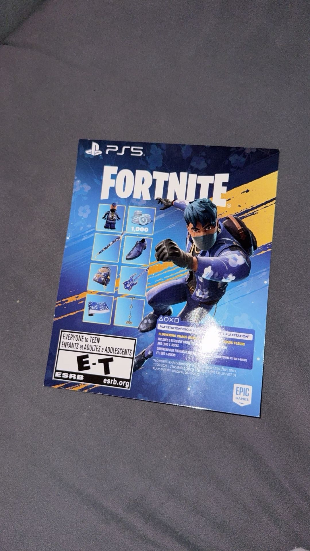 *PLAYSTATION EXCLUSIVE* Fortnite Chaos Bundle PS5 Code