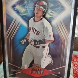 Buster Posey 2011 Topps Walmart Exclusive Blue Diamond 2013 Topps Update Chasing History Insert Baseball Cards 