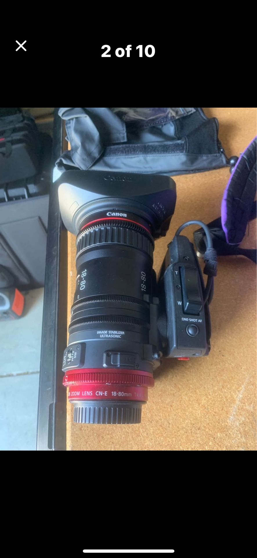 Canon CN-E 18-80 T4.4 Cinema Zoom With Ikan Cable