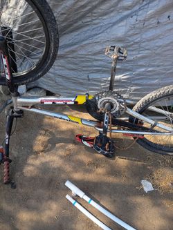 late 1990s GT  Interceptor bmx bike Pro Series model. It features the iconic GT triangle frame design, visible GT pad decals, and a lay-back seat post