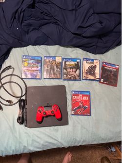 PS4 with games and remote