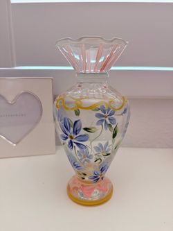 Vintage Tracey Porter Hand painted floral bud vase