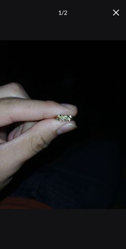 Gold 10k nugget baby ring