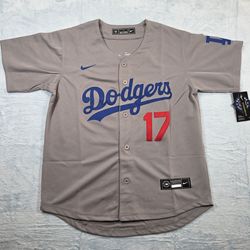 Kids Dodgers Shohei Ohtani #17 Road Jersey Size Large