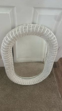 Wicker mirror