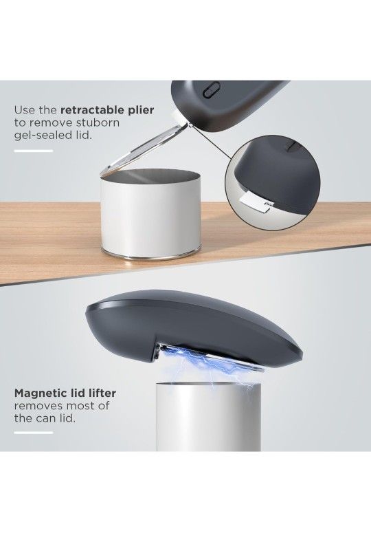 Canslab Ultrablde SE - USB Rechargeable Electric Can Opener for Kitchen for Seniors with Arthritis- Cordless Battery Powered Automatic, Side Cut, Smoo