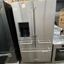 New Stainless Steel 5 Door Refrigerator KitchenAid 