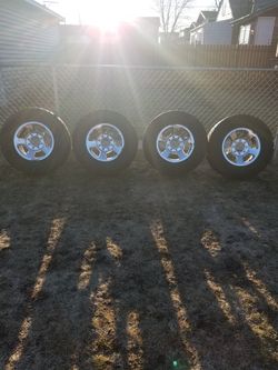 Bfgoodrich All-Terrain T/A 3Ply-sidewall 285/70R17 with 17 Dodge Ram 8 logs polish Aluminum Wheels fits 1500-2500-3500