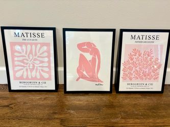 Framed set of 3 Matisse artwork