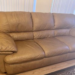 Leather Sofa To End Tables, Coffee Table, Leather Chair With Ottoman