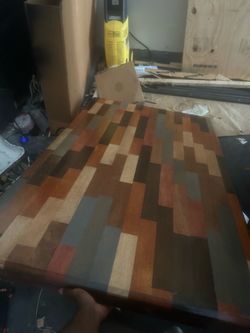 NATURAL WOOD DINNER TABLE(ALL HARDWARE INCLUDED )
