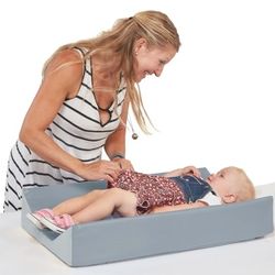 SoftScape Baby/Infant Changing Pad, Contoured, Ultra-Soft in Gray/Light Gray - Easy to Transport