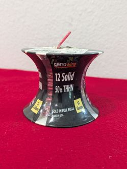 12 Solid 50ft. THHN12 Gauge Red 600 Volt Wire by CERROWIRE