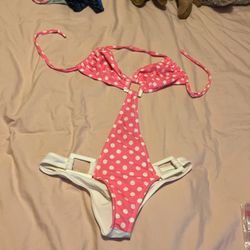 Pink Polka Dot Bikini 