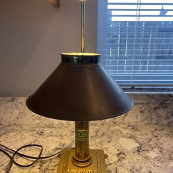 Vintage Brass Paris Orient Express Claw Foot Adjustable Height Table Lamp