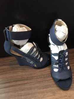 Navy Blue wedges