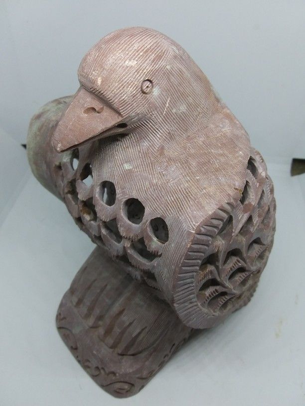 VINTAGE STONE CARVED BIRD FROM INDIA