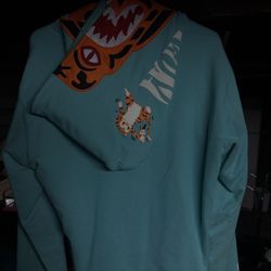 Bape Tiger Full Zip Hoodie Blue