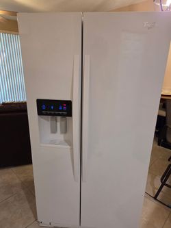Whirlpool Side-by-Side Refrigerator (White) - Great Condition!