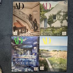 NEW UNREAD AD ARCHITECTURAL DIGEST Magazines Lot of 4: April-August 2025