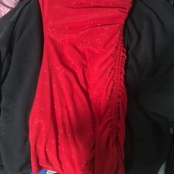 red sparkly dress