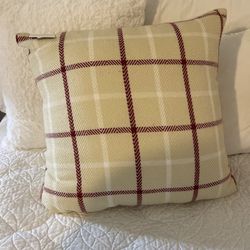 20 X 20 Plaid Throw Decorative Pillow Cozy