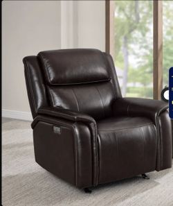 Barcalounger Bryson Leather Power Rocker Recliner