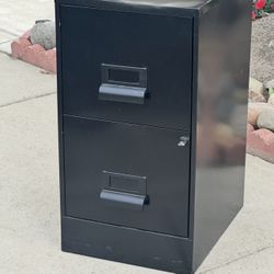  2?Drawers Filing Cabinet + Key