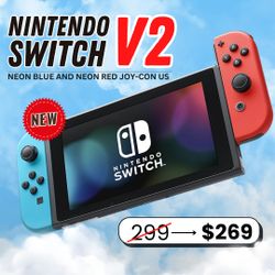🎮 Nintendo Switch V2 (Neon Red/Blue) – Now $269 or $1 Down! Brand New w/ 1-Year Warranty