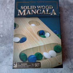 Mancala Game Gallery Wood Folding Game Board.