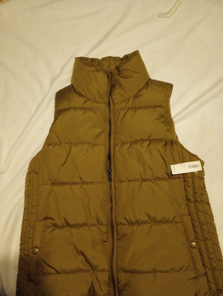 Old Navy Puffer Jacket Olive Green New With Tag Fleece Lined