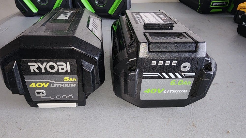 Batteries, Ryobi, Greenworks, Makita, Dewalt