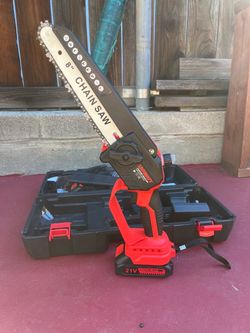 8-Inch 21V Cordless Mini Chainsaw with Case