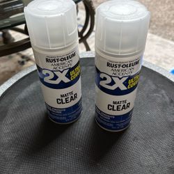 2 Brand New Unused Paint Spray Matte Clear 