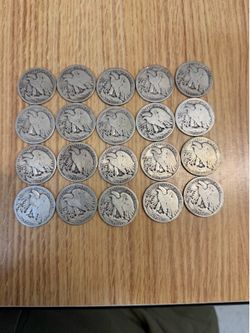 silvr dollars 19 17, 1918 1/2 silvr dollars