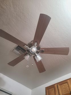52" Hunter Crestfield ceiling fan with light, brushed nickel