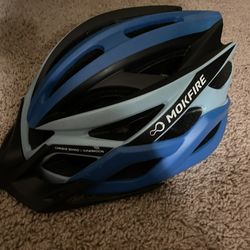MokFire blue bike helmet 
