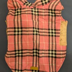 Kuoser Pink plaid dog jacket, size medium 