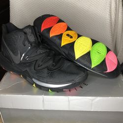 Nike Kyrie 5 Black Rainbow Soles (Size 12M)