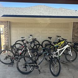 Specialized Cannondale Giant GT Fuji mountain bikes ready to ride small-extra large