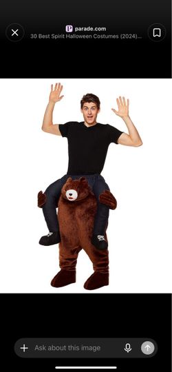 Ride-On Bear Halloween Costume