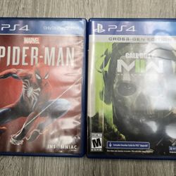 Modern warfare, two spider man Ps4