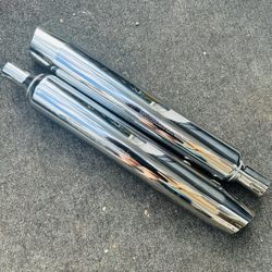 Harley Davidson Stock Chrome Mufflers