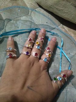 925 marked fashion rings